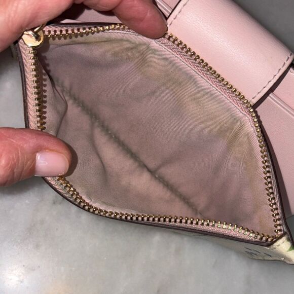 Coach Wallet Wristlet Floral Wildflower Saffiano Leather Phone Case Clutch Pink - Picture 13 of 16